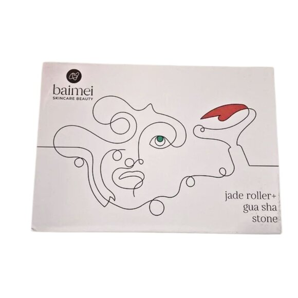 SET of TWO NEW Baimei Skincare Beauty Jade Stone Roller & Gua Sha Skincare Sets - Picture 7 of 8